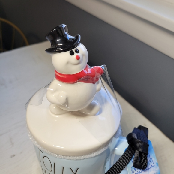 Rae Dunn FROSTY THE SNOWMAN 2 sided topper mug - Picture 6 of 6